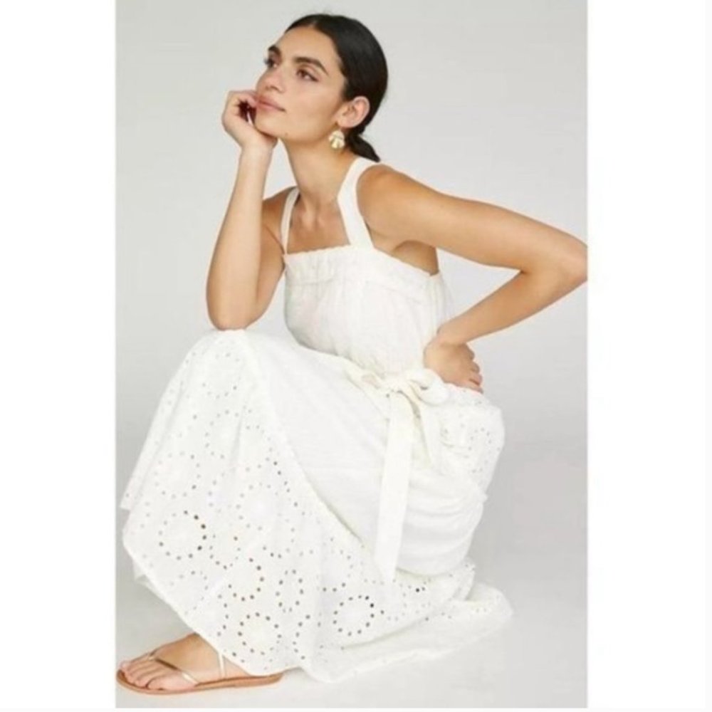 Anthropologie White Eyelet Sundress